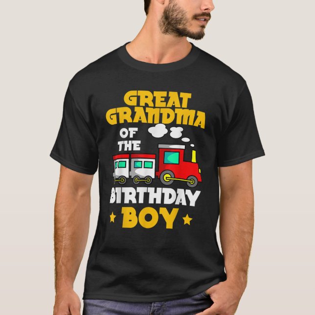 Camiseta Gran Abuela De La Familia Bday Train (Anverso)