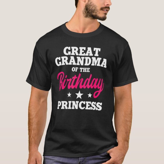 Camiseta Gran Abuela De La Princesa Nacida Fiesta Bday (Anverso)