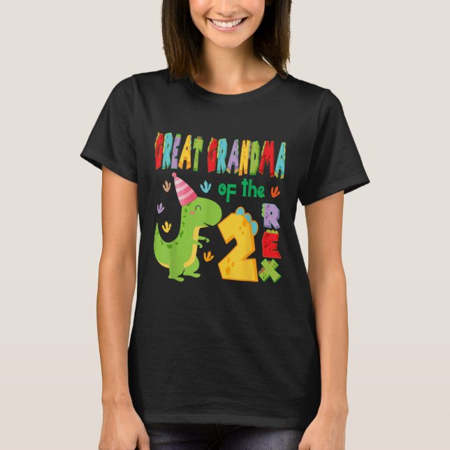 Camiseta Gran Abuela De Los Dos Rex Dino (Anverso)
