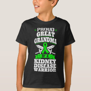 Camiseta Gran Abuela De Un Guerrero De La Enfermedad Renal