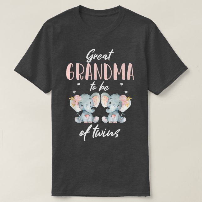 Camiseta Gran Abuela Del Elefante De Los Gemelos Chica De B (Diseño del anverso)