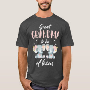 Camiseta Gran Abuela Del Elefante De Los Gemelos Chica De B