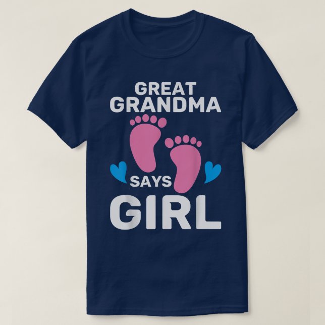 Camiseta Gran Abuela linda revela la gran abuela dice (Diseño del anverso)