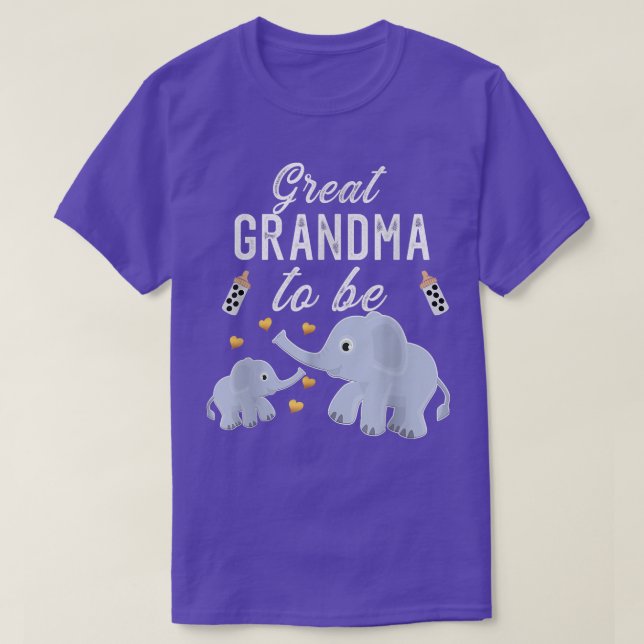 Camiseta Gran Abuela Para Ser Elefante Baby Shower Gran Gra (Diseño del anverso)