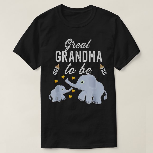 Camiseta Gran Abuela Para Ser Elefante Baby Shower Gran May (Diseño del anverso)