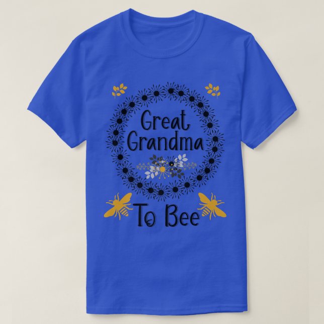 Camiseta Gran Abuela para ser floral de Invitación de embar (Diseño del anverso)