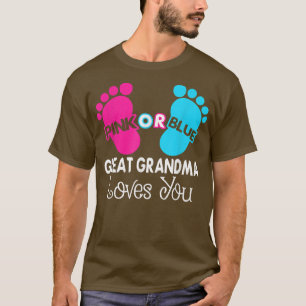 Camiseta Gran Abuela rosa o azul te ama, Baby Gender
