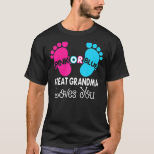 Camiseta Gran Abuela Rosa O Azul Te Ama El Género Del Bebé