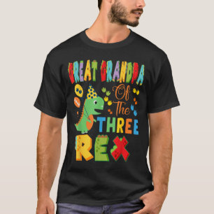 Camiseta Gran Abuelo De Los Tres Rex 3ᵉʳ Niño Dinosa