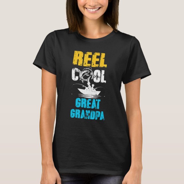 Camiseta Gran abuelo de Reel Guay del abuelo de la nieta (Anverso)