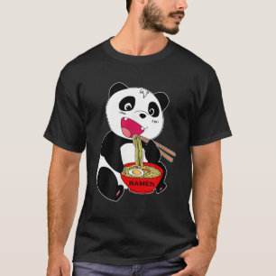 Camiseta Gran anime japonés panda ra de fideos kawaii