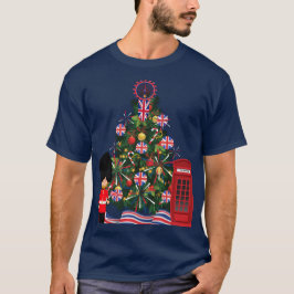 Camiseta Gran Árbol Británico de Navidad Europa Británica
