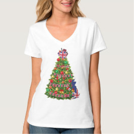 Camiseta Gran Árbol Británico de Navidad Europa Británica