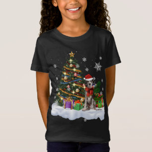 Camiseta Gran árbol navideño de danés ilumina Santa X-mas