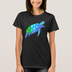 Camiseta Gran arte colorido para pintar tortugas