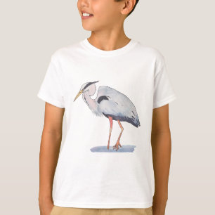 Camiseta Gran arte de especies de aves acuáticas de Blue He