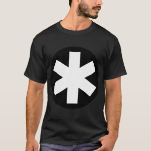 Camiseta Gran Asterisco - Blanco y Negro