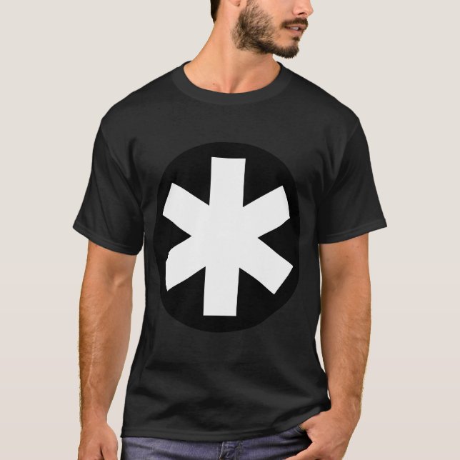Camiseta Gran Asterisco - Blanco y Negro (Anverso)