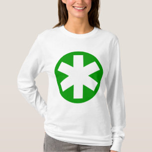 Camiseta Gran Asterisco - Verde y Blanco