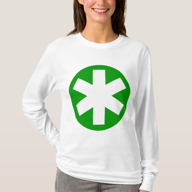 Camiseta Gran Asterisco - Verde y Blanco (Anverso)