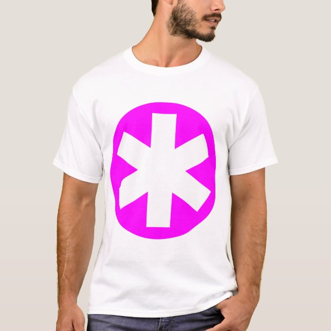 Camiseta Gran Asterisk - Magenta y blanco (Anverso)