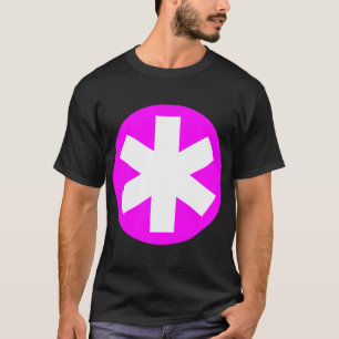Camiseta Gran Asterisk - Magenta y blanco