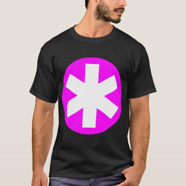 Camiseta Gran Asterisk - Magenta y blanco (Anverso)