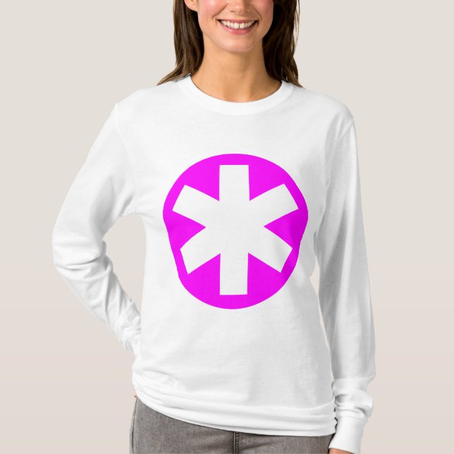 Camiseta Gran Asterisk - Magenta y blanco (Anverso)