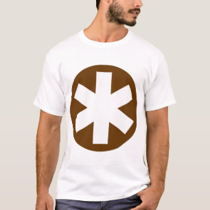 Camiseta Gran Asterisk - Marrón y blanco