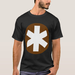 Camiseta Gran Asterisk - Marrón y blanco