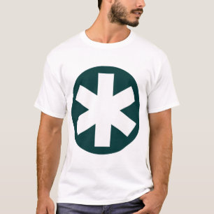 Camiseta Gran Asterisk - Verde oscuro y blanco