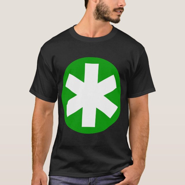 Camiseta Gran Asterisk - Verde y Blanco (Anverso)