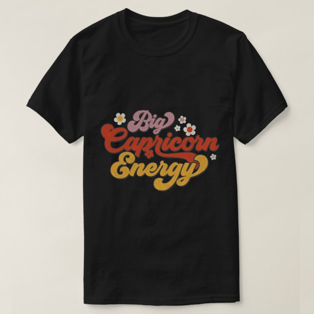 Camiseta Gran Astrología Energética del Capricornio Zodiac (Diseño del anverso)