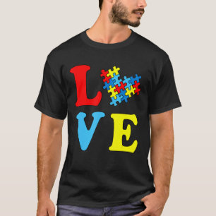 Camiseta Gran Autismo Conciencia Amor Adorable Rompecabezas