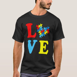 Camiseta Gran Autismo Conciencia Amor Adorable Rompecabezas