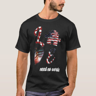 Camiseta Gran Autismo No Necesita Palabras Bandera 4 De Jul