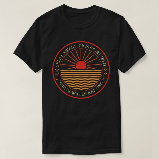 Camiseta Gran aventura comienza con rafting (Diseño del anverso)