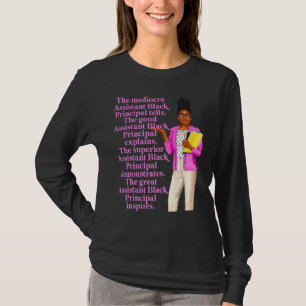 Camiseta Gran Ayudante Negro Educador Principal En La Escue