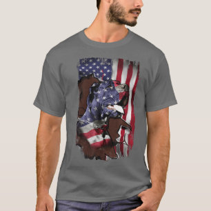 Camiseta Gran Bandera Americana Danesa Perro Lover Gracioso