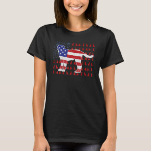 Camiseta Gran Bandera Americana De Montaña Suiza 4 De Julio