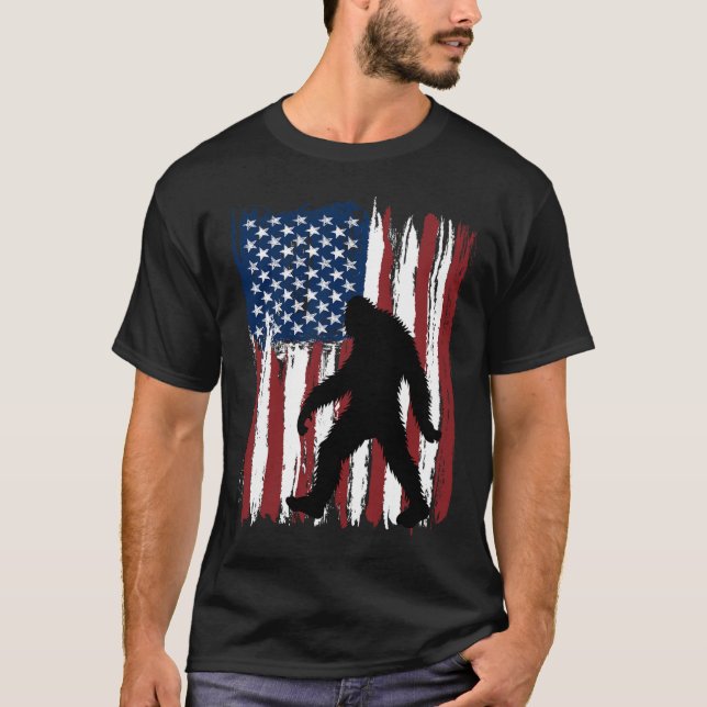 Camiseta Gran Bandera Americana Graciosa 4 De Julio Patriót (Anverso)