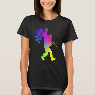 Camiseta Gran Bandera de Rock And Roll de EE. UU. para Crey
