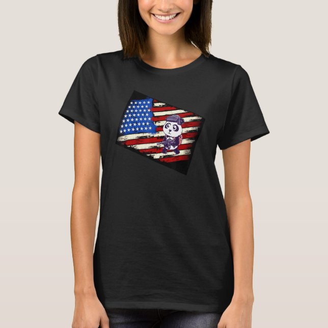 Camiseta Gran Bandera Estadounidense Con Armas De Máquina (Anverso)