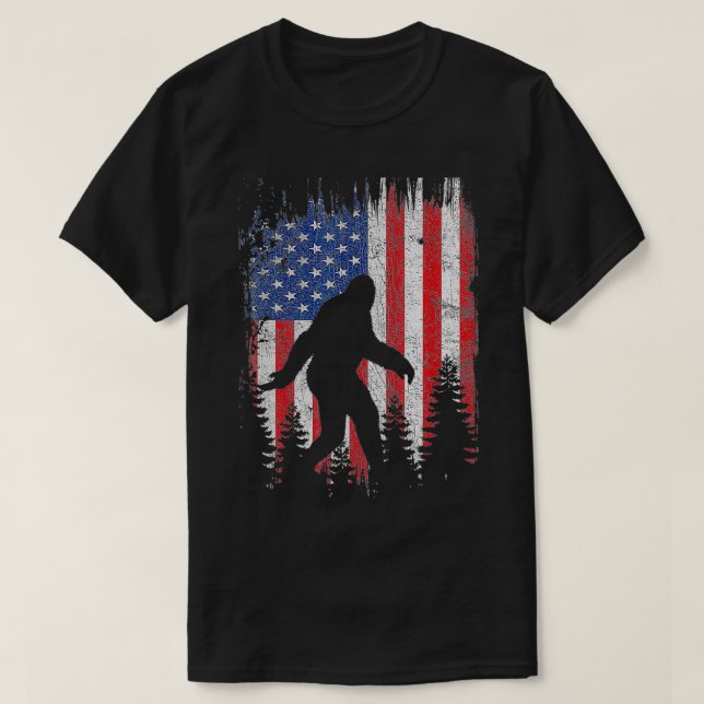 Camiseta Gran Bandera Estadounidense Patriótica 4 De Julio (Diseño del anverso)