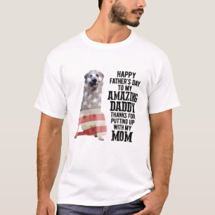 Camiseta Gran bandera norteamericana de los Pirineos Feliz 