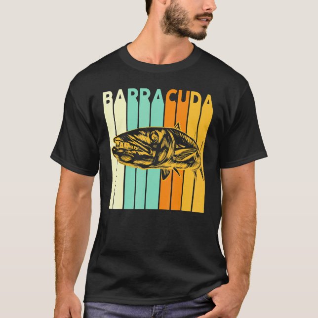 Camiseta Gran Barracuda Cuda Pesca Vida Silvestre Agua sala (Anverso)