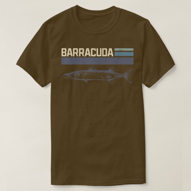 Camiseta Gran Barracuda Cuda Pesca Vida Silvestre Agua sala (Diseño del anverso)