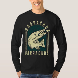 Camiseta Gran Barracuda Cuda Pesca Vida Silvestre Agua Sala