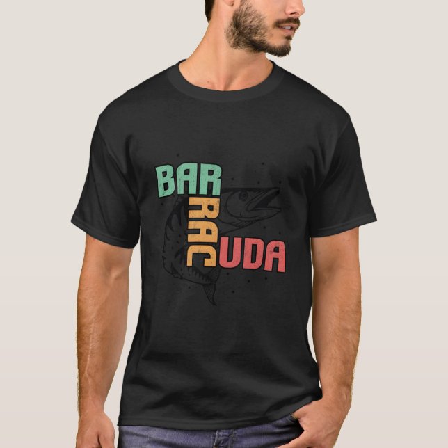 Camiseta Gran Barracuda Cuda Pesca Vida Silvestre Agua sala (Anverso)