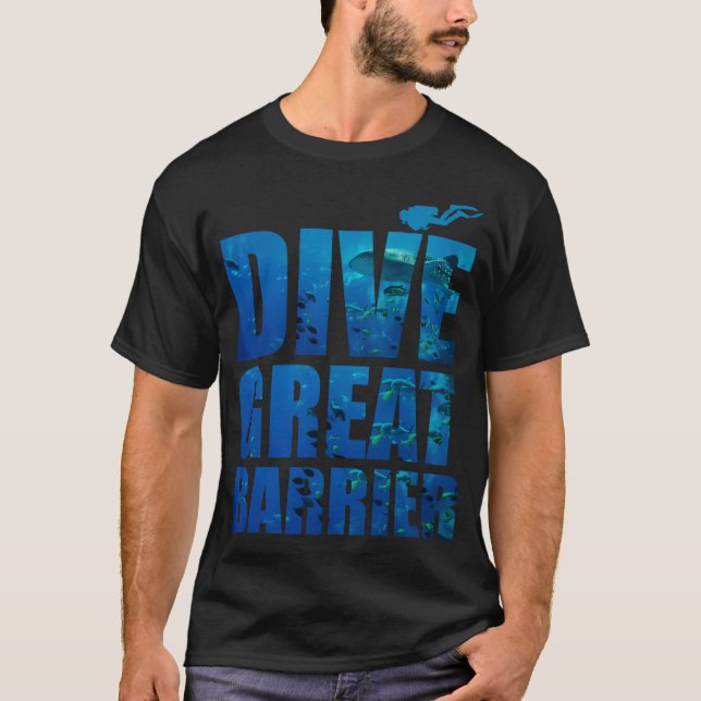 Camiseta Gran Barrera de Arrecifes Australia Buceo Scuba (Anverso)